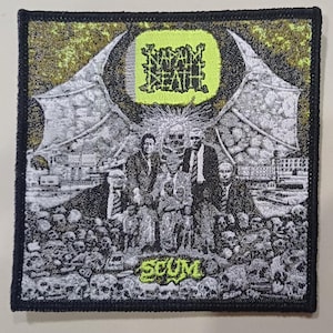 NAPALM DEATH "scum" - limited- Woven Patch - grind core death metal