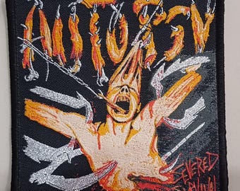 AUTOPSY “severed Survival” Woven Patch Black Border Dead Stock