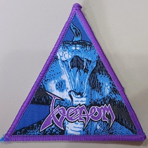 VENOM "snake" triangle Woven Patch - Purple Border