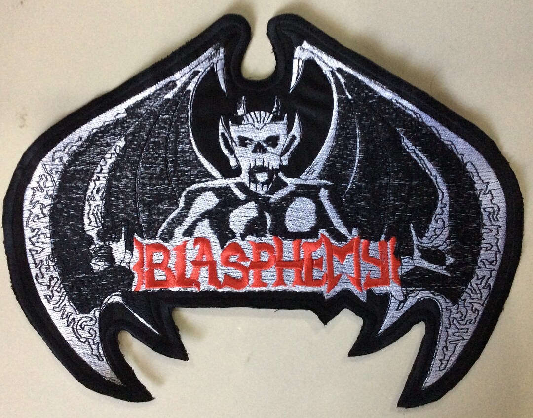 BLASPHEMY demon Embroidered Back Shape Patch War Black Metal - Etsy
