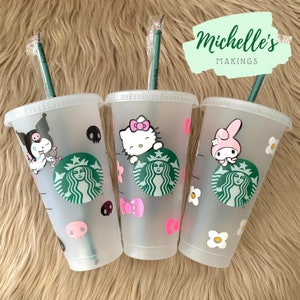 Sanrio kuromi, Hello Kitty, or Melody Starbucks Cold Cup 