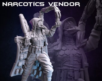 Narcotics Vendor - The Doctor miniature (by Print Minis)