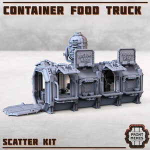 Add On: Transport Container Food Truck Accessories (Does not include container) (sculpted by PrintMinis)
