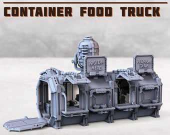Add On: Transport Container Food Truck Accessories (Does not include container) (sculpted by PrintMinis)