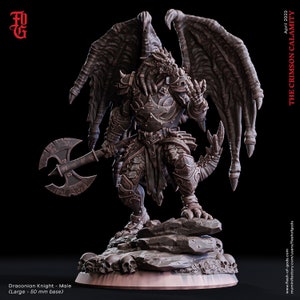 Draconian Knight (Male) - The Crimson Calamity (sculpted by Flesh of Gods miniatures)
