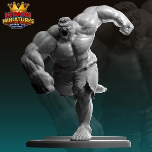 Ultimate Hulk Fan-Art 40mm Miniature (Sculpted by Legion Miniatures)  (Crisis Protocol Proxy/Alternative)