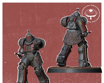 Power Armour Warrior Type - Red Rock Raiders (Sculpted by Vermillion Miniatures)
