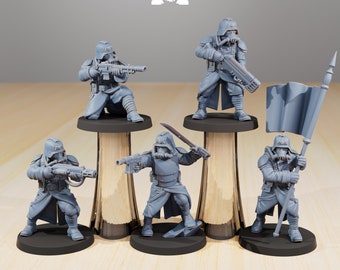Grim Guard Command Squad (5) (sculpted by Stationforge)