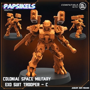 Colonial Space Military Exo Suit Trooper C (sculpted by Papsikels)