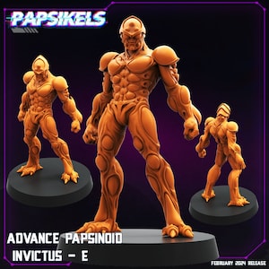 Advance Papsinoid Invictus E - Cyberpunk Miniature (rzeźbiony przez Papsikels)