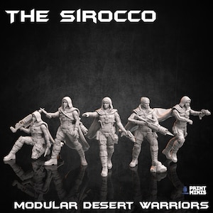 Sirocco Desert Warriors Kit (builds 6) by Print Minis