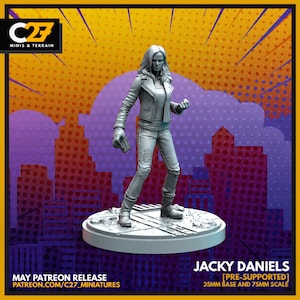 Jessica Jones / Jacky Daniels 40mm miniature (sculpted by C27 collectibles) (Crisis Protocol Proxy/Alternative)