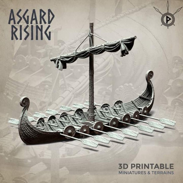 Wikinger Langschiff von Asgard Rising (nordisches Schiff / Boot / Snekkar)