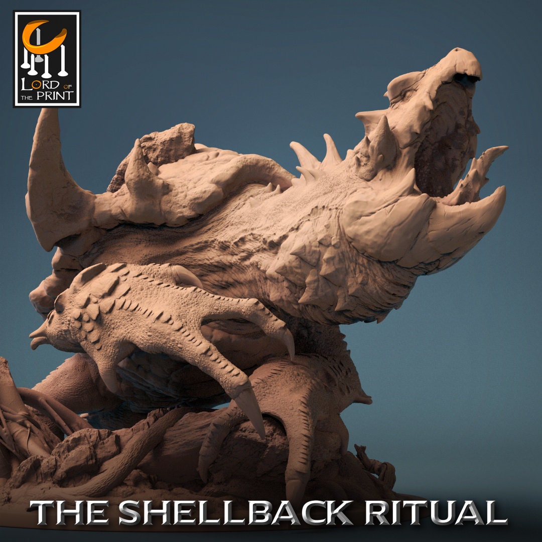 Shellback Dragon Turtle (sculpted by Rescale Miniatures) - Etsy