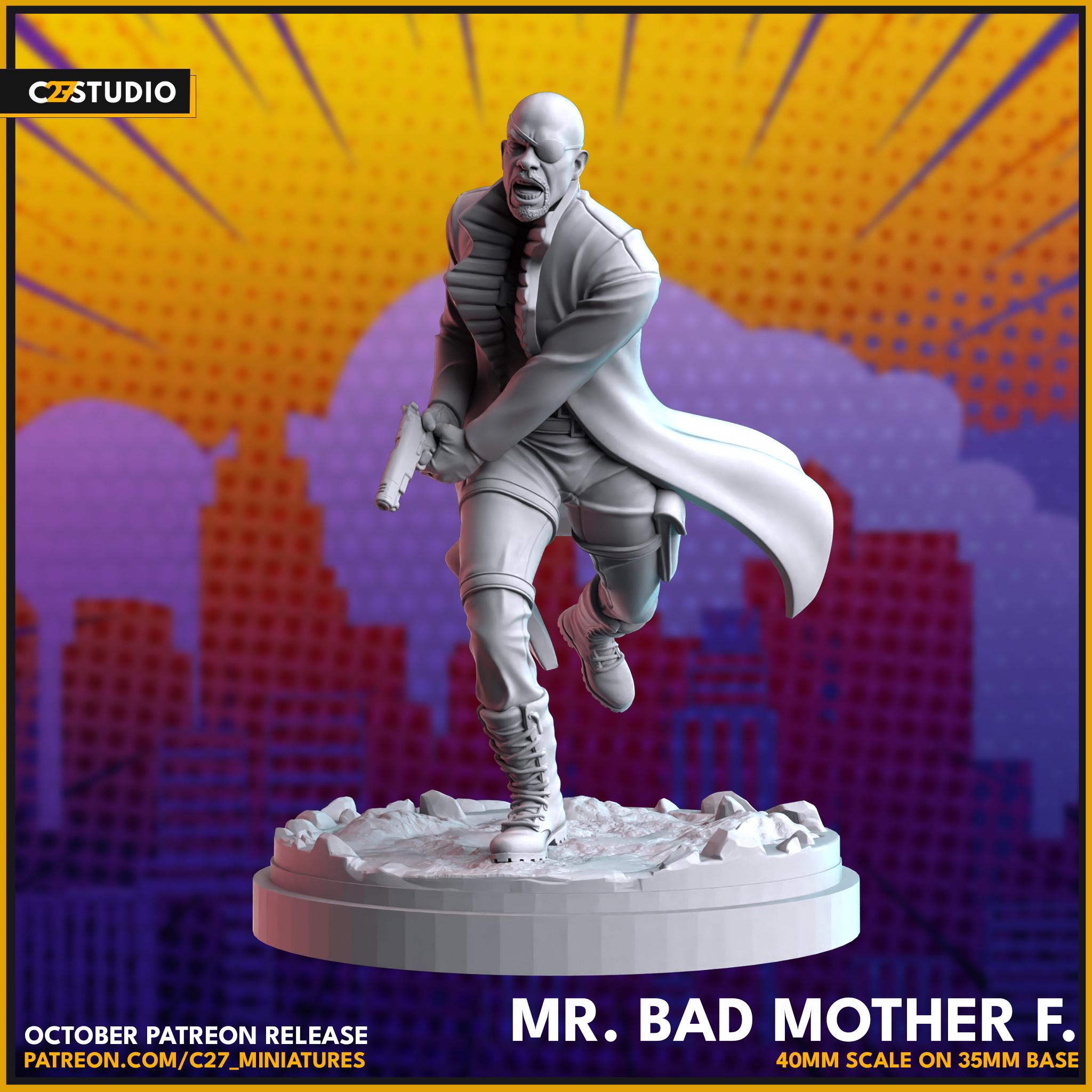 Nick Fury Jr / Mr Bad Mother 40mm Miniature (sculpted by C27