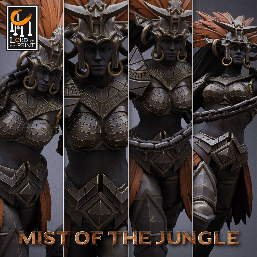 Heavy Amazon Great Chain set - 4 poses (sculpted by Rescale Miniatures)