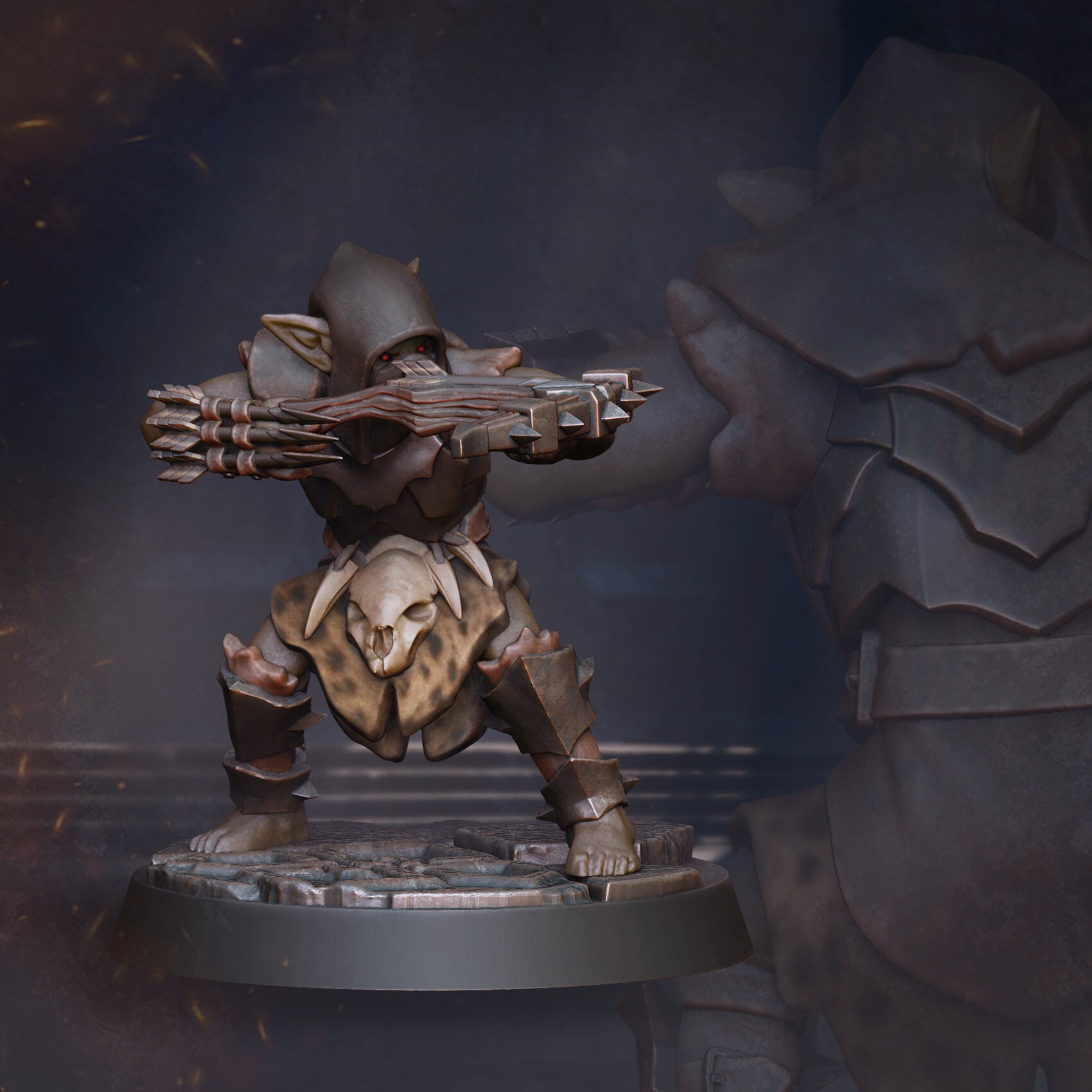 Goblin With Crossbow (The Mines - Flames of War Kickstarter), image size:1700x1700