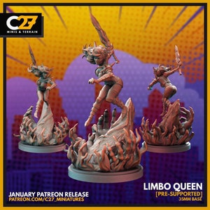 Magik / Limbo Queen 40mm miniature (sculpted by C27 collectibles) (Crisis Protocol Proxy/Alternative)