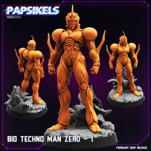 Bio Techno Man Zero - Cyberpunk Miniature (rzeźbiony przez Papsikels)