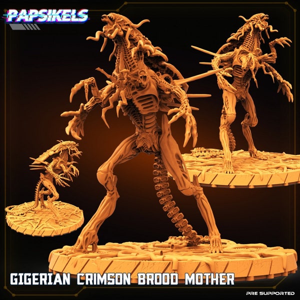 Xenomorph Alien Gigerian Crimson Brood Mother / Queen (sculpted by Papsikels)