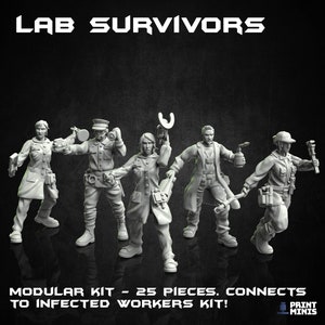 Lab Survivors/ Engineers (builds 5) by Print Minis