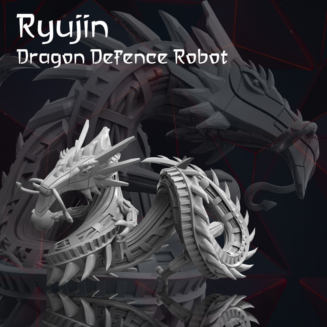 Ryujin, Dragon Defence Robot - by Print Minis - Etsy