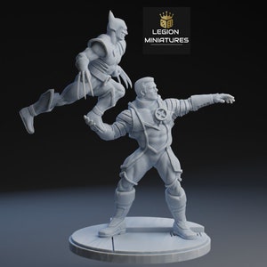 Colossus & Wolverine Fan-Art 40mm Miniature (Sculpted by Legion Miniatures)  (Crisis Protocol Proxy/Alternative)