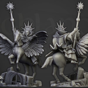 High Mage of Sunland on Pegasus - Sculpted by Highland Miniatures