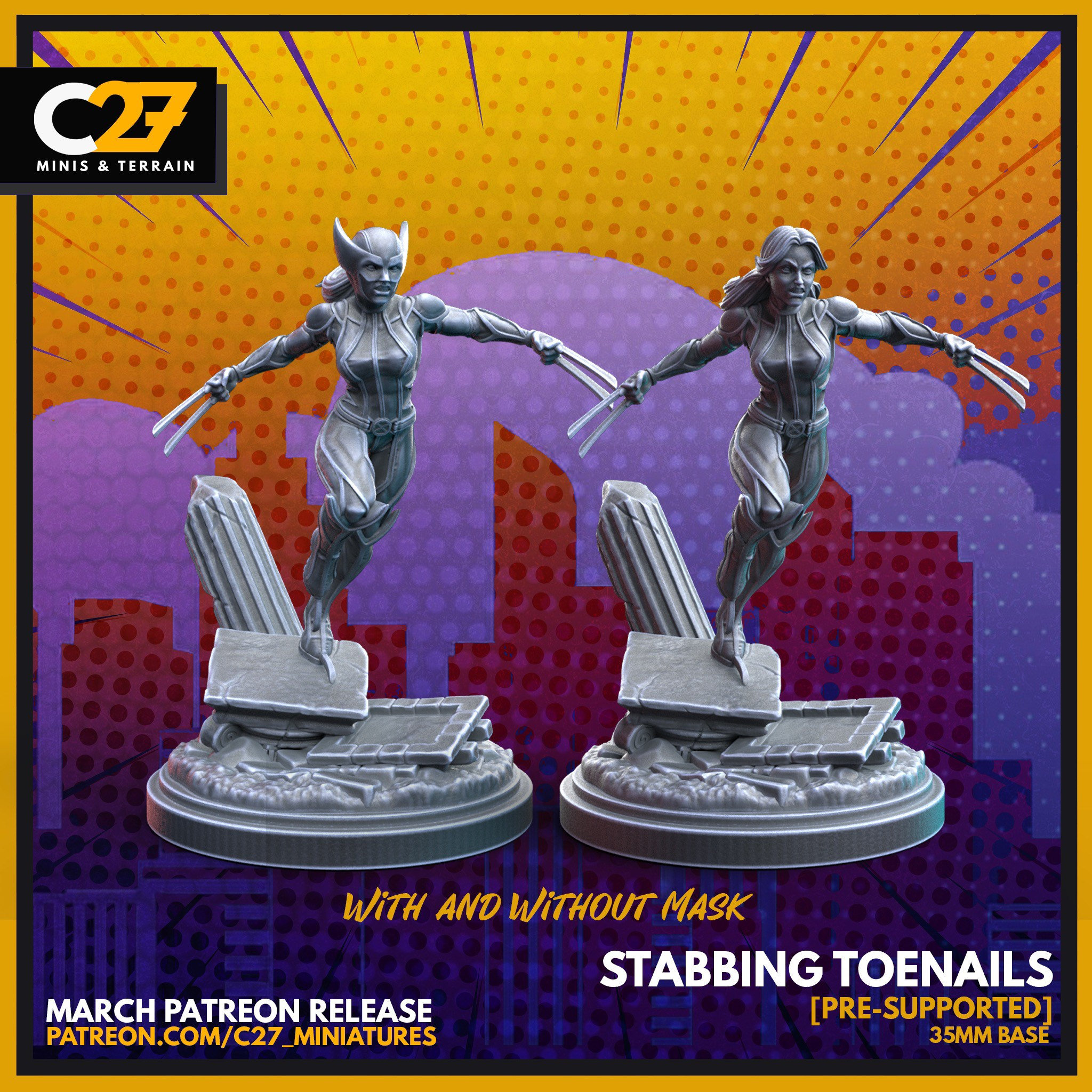 Stabbing Toenails / X-23 40mm Miniature (sculpted by C27