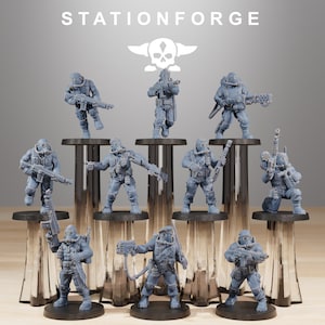 Grim Jungle Fighters - set of 10 (sculpted by Stationforge)