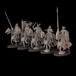 Skeleton Riders - zestaw 5 sztuk (rzeźbiony przez Fantasy Cult Miniatures)