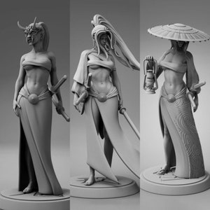 Samurai Explorer, Fighter, Oni (Female) by Rescale Miniatures (Resin)