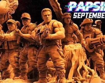 Dutch’s Squad from Predator (sculpted by Papsikels)