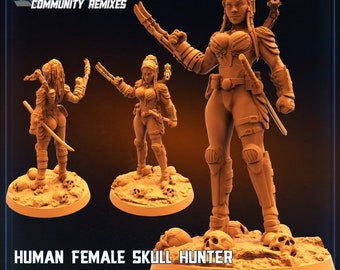 Human Female Skull Hunter / Predator (sculpted by Papsikels)