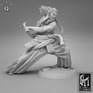 Samurai and Samurai Damon, (Male) by Rescale Miniatures (Resin)