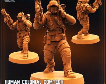 Human Colonial Comtech LCPL Scruffy (sculpted by Papsikels)