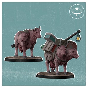 Wastelanders - Atom Cows (set of 2) (Sculpted by Vermillion Miniatures)