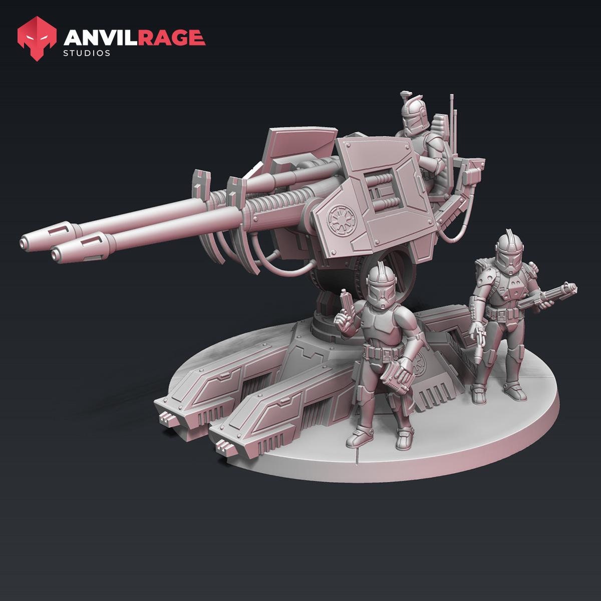 Replicator Emplacement Turret - 1 model (Sculpted by Anvilrage Studios)