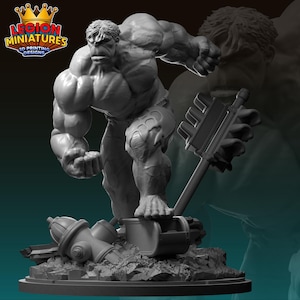 Hulk Fan-Art 40mm Miniature (Sculpted by Legion Miniatures)  (Crisis Protocol Proxy/Alternative)