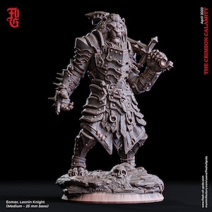 Eomar, Leonin Knight - The Crimson Calamity (sculpted by Flesh of Gods miniatures)
