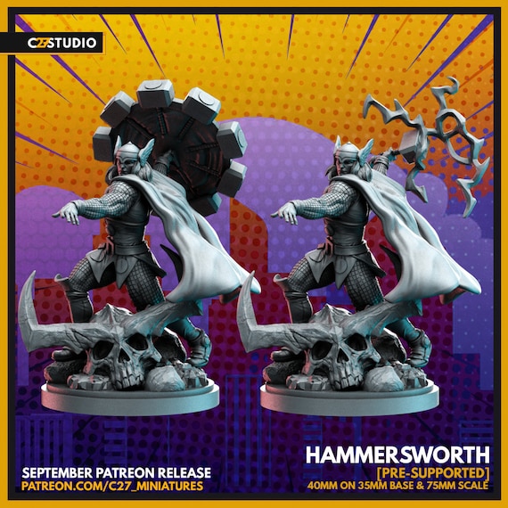 Thor / Hammersworth 40mm Miniature (sculpted by C27
