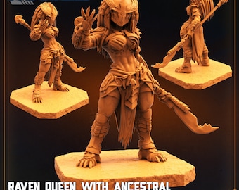 Raven Queen with Ancestral Spear - Predator Fan Art (sculpted by Papsikels)