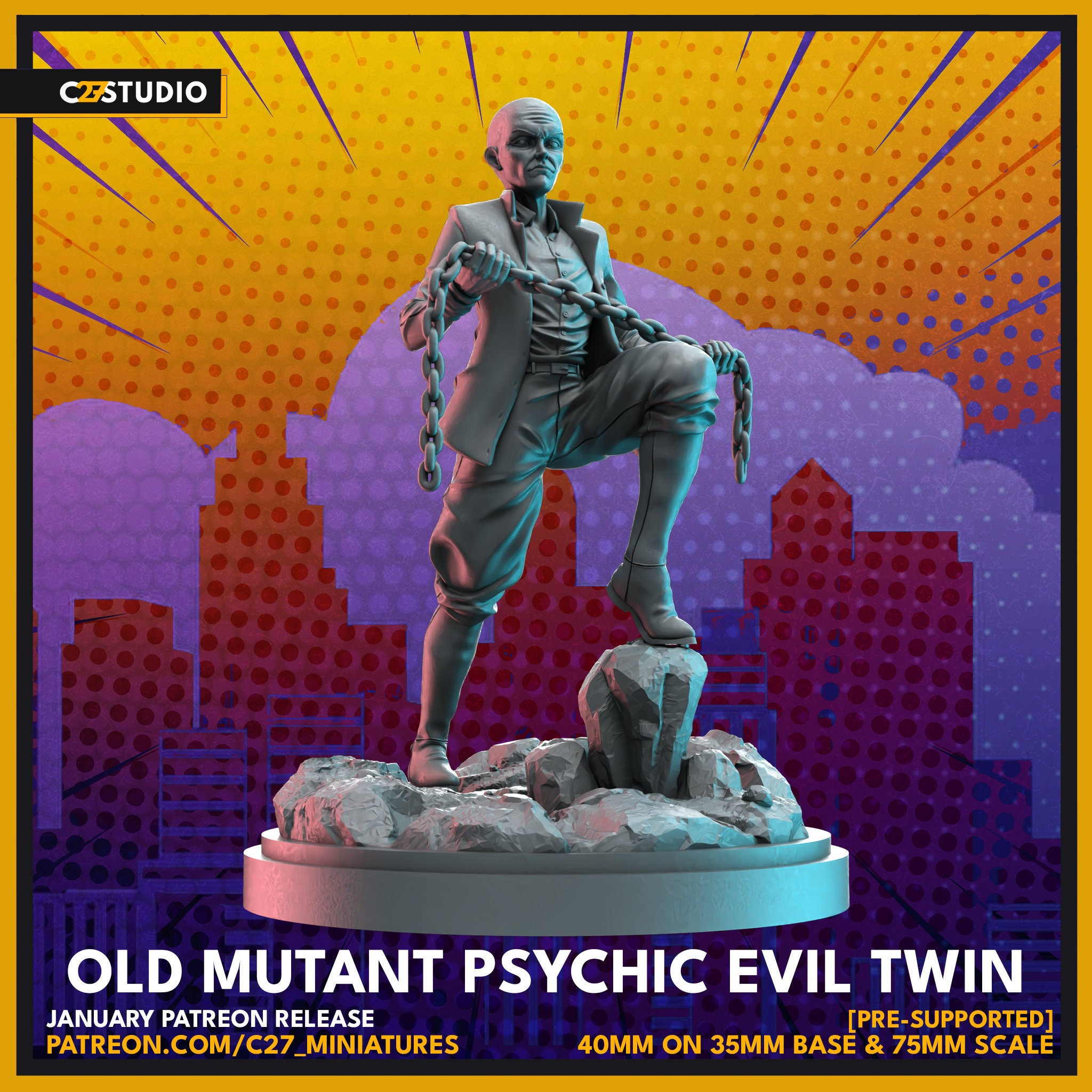 Cassandra Nova / Old Mutant Psychic Evil Twin 40mm Miniature