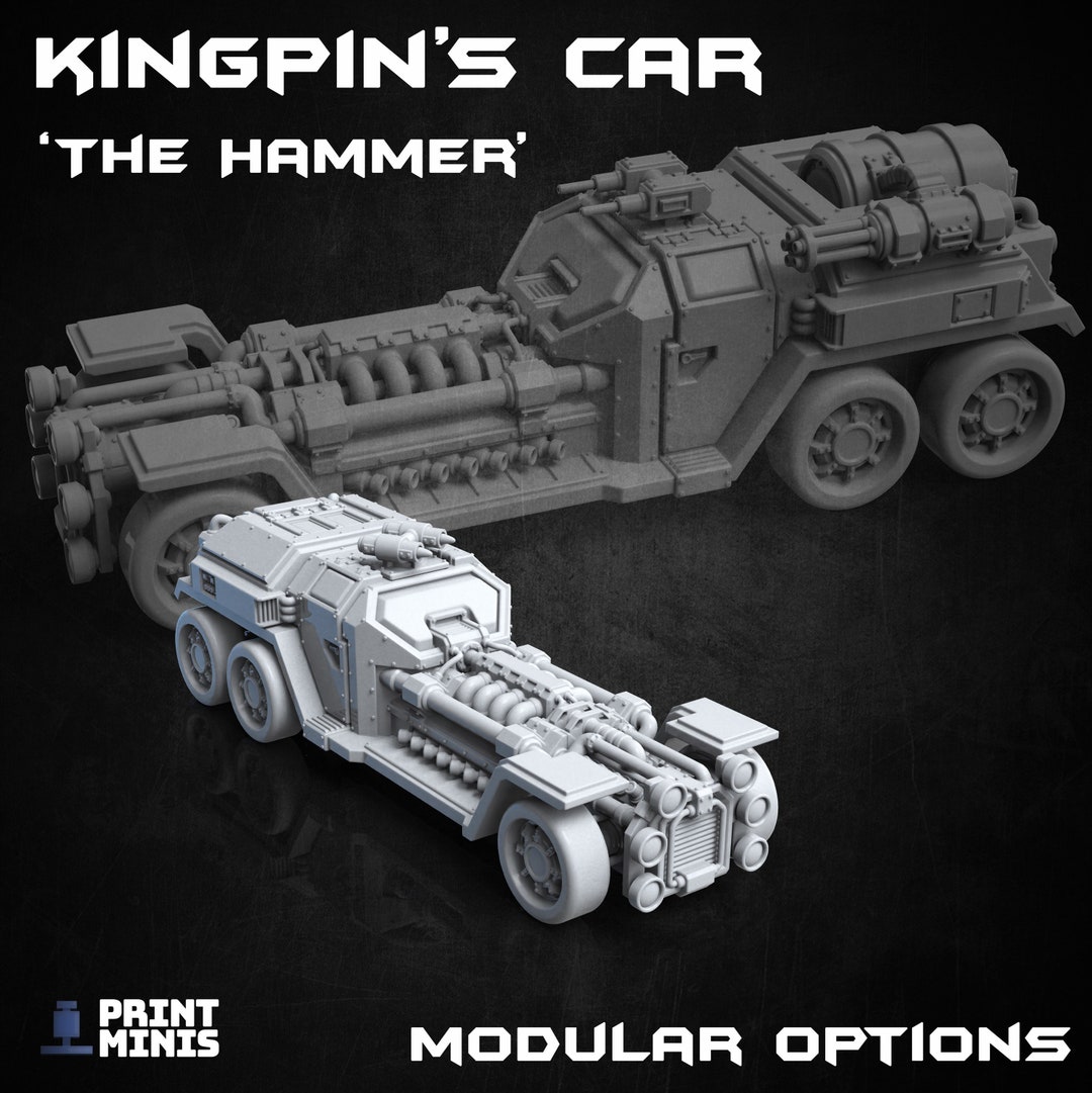 Kingpins Car the Hammer From Ironsides Docks Release by Print Minis Etsy