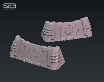 Imperial Barricade - set of 2 (Sculpted by Anvilrage Studios)