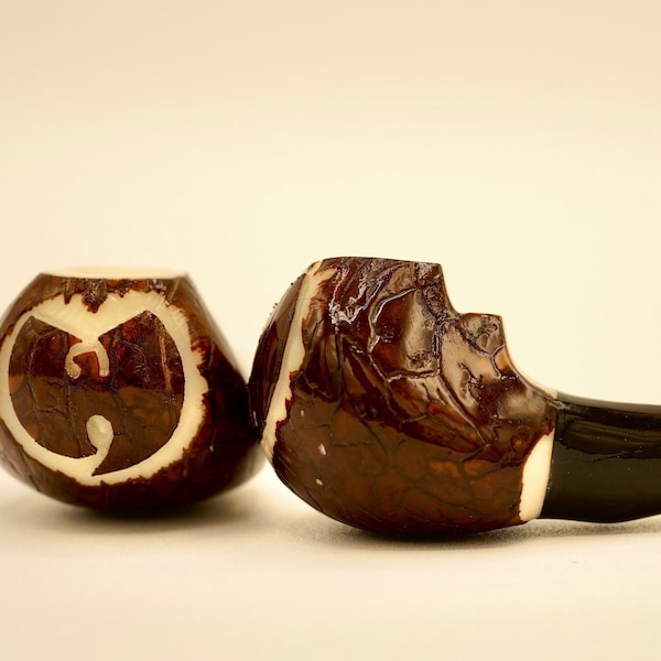 Smoking Wu-tang Handmade accessories wu tang smoking pipe tagua nut wutang art handcrafted wutang forever pipe collectible protect ya neck