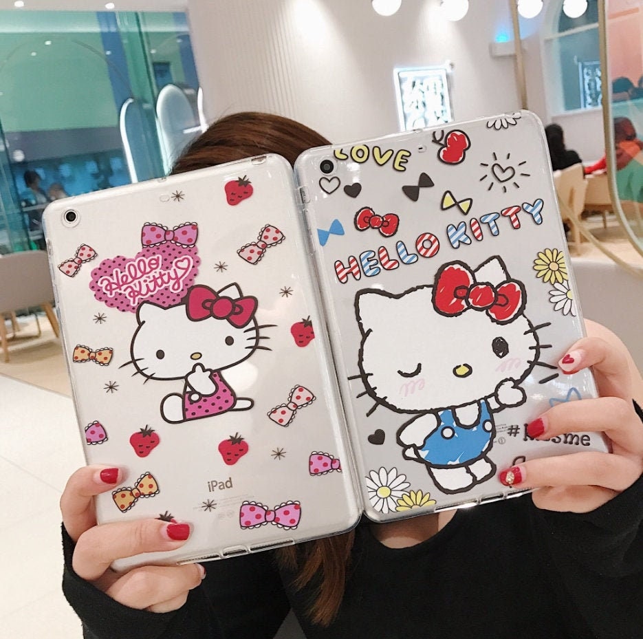 Cute Kitty Clear iPad Case Cute iPad Case Kawaii iPad Case Etsy