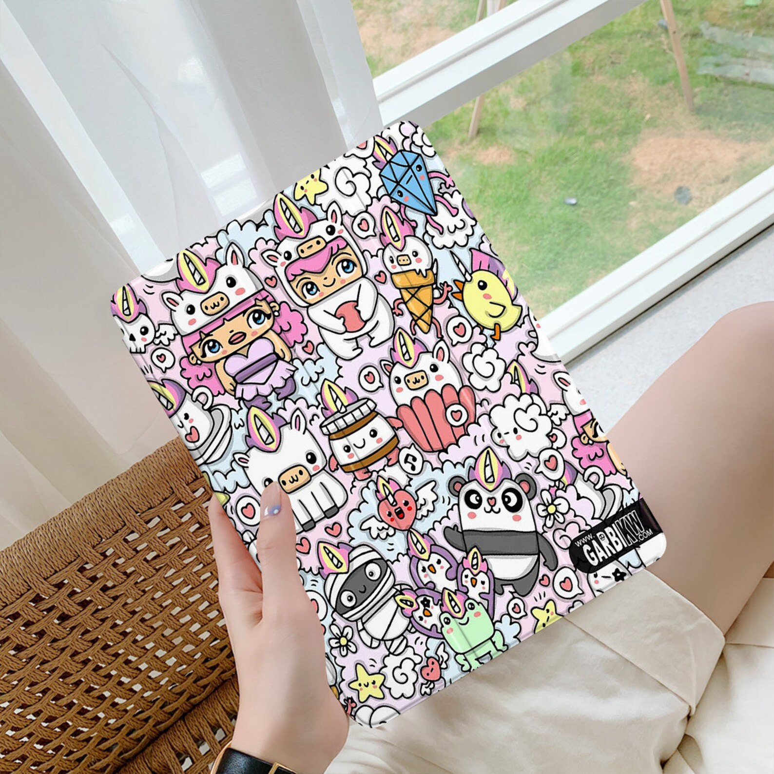 Doodle iPad Case Cute iPad Case Kawaii iPad Case iPad Cover Etsy