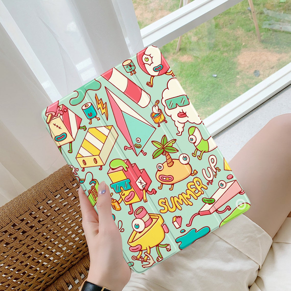 Doodle iPad Case Cute iPad Case Kawaii iPad Case iPad Cover Etsy
