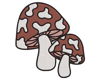 Cow Mushrooms Embroidery File | Cottage Core Embroidery Design Download | Embroidery Machine | Instant Download Embroidery Applique